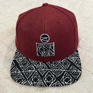Ironman maroon flat bill hat